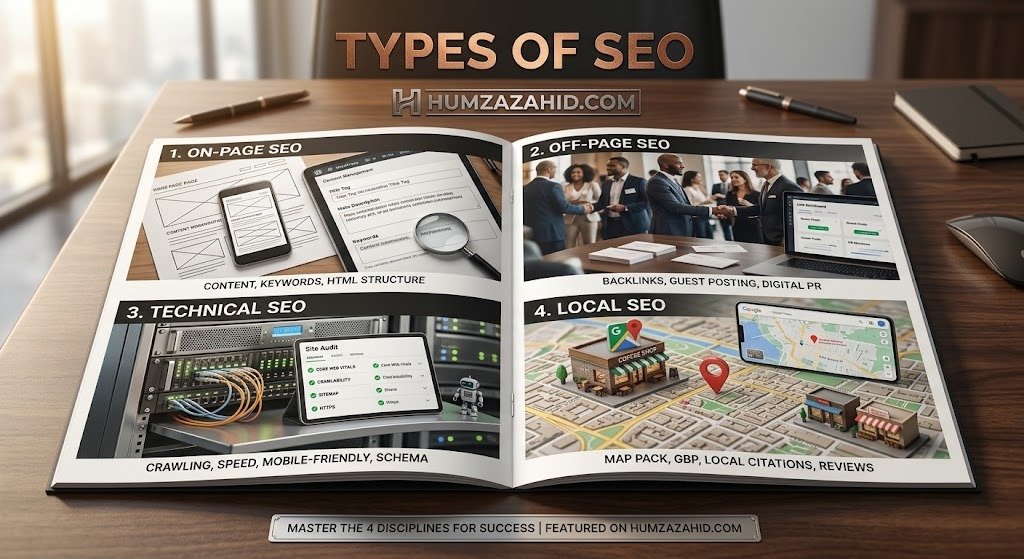 Types of SEO: How On-Page, Off-Page, Technical & Local SEO Work 